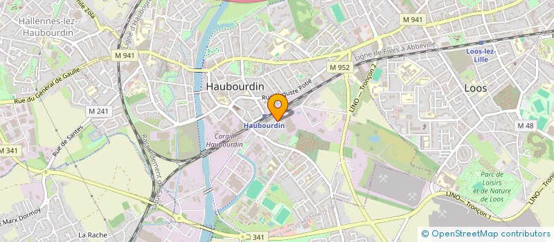 localisation de l'entreprise MONSIEUR JEHAN HELLUIN  HAUBOURDIN