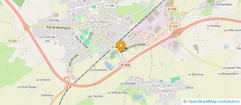 localisation de l'entreprise MONSIEUR JEHAN-PASCAL POUPARD  SAINT-MEEN-LE-GRAND