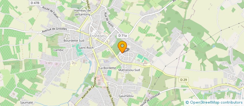 localisation de l'entreprise MONSIEUR JEHAN REGNIER  FRONTON