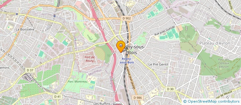 localisation de l'entreprise MONSIEUR JELLO VERDEIL à ROSNY-SOUS-BOIS