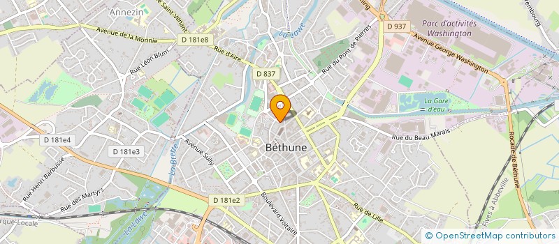 localisation de l'entreprise MONSIEUR JENIFER WILLIERVAL  BETHUNE