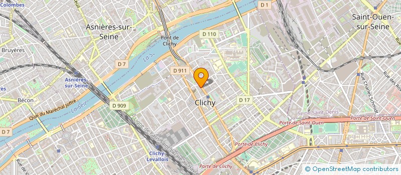 localisation de l'entreprise MONSIEUR JENSI BELOUZAA à CLICHY