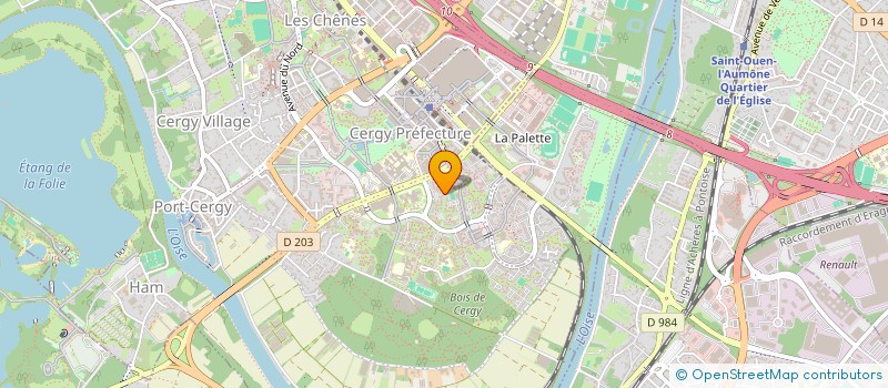 localisation de l'entreprise MONSIEUR JEREMIE AMEGA  CERGY