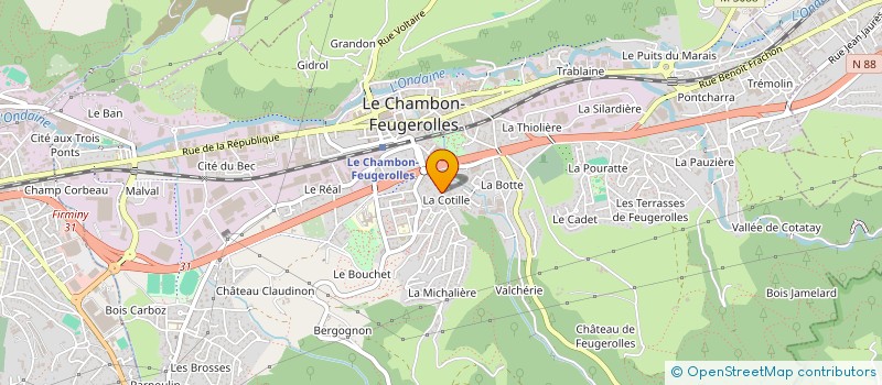 localisation de l'entreprise MONSIEUR JEREMIE BEAL à LE CHAMBON-FEUGEROLLES
