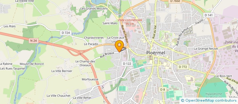 localisation de l'entreprise MONSIEUR JEREMIE BLEMUS  PLOERMEL