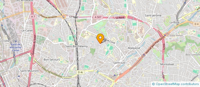 localisation de l'entreprise MONSIEUR JEREMIE BRUNO  MARSEILLE