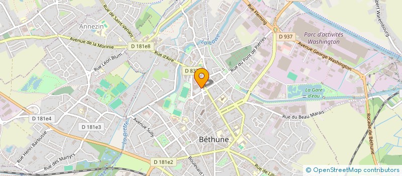 localisation de l'entreprise MONSIEUR JEREMIE CHABE à BETHUNE