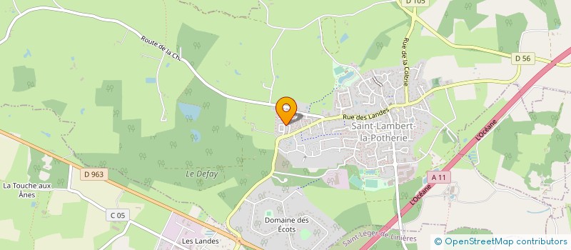 localisation de l'entreprise MONSIEUR JEREMIE CHEVALIER  SAINT-LAMBERT-LA-POTHERIE