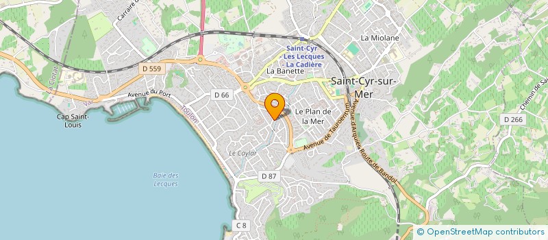 localisation de l'entreprise MONSIEUR JEREMIE DEBREILLY à SAINT-CYR-SUR-MER