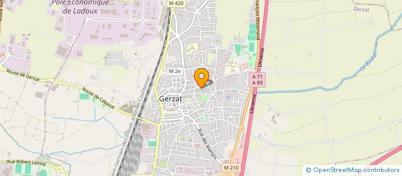 localisation de l'entreprise MONSIEUR JEREMIE DUMOND  CEBAZAT