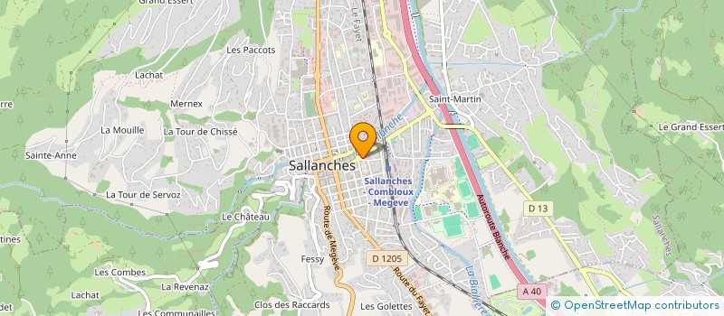 localisation de l'entreprise MONSIEUR JEREMIE DUVILLARD  SALLANCHES