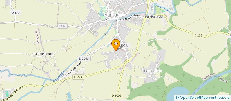 localisation de l'entreprise MONSIEUR JEREMIE FINET  MARINGUES