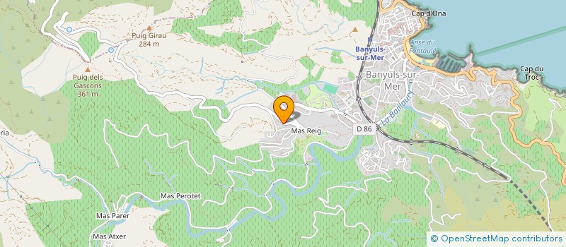 localisation de l'entreprise MONSIEUR JEREMIE GEORGE  BANYULS-SUR-MER