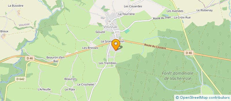 localisation de l'entreprise MONSIEUR JEREMIE GOICHON  VOUSSAC