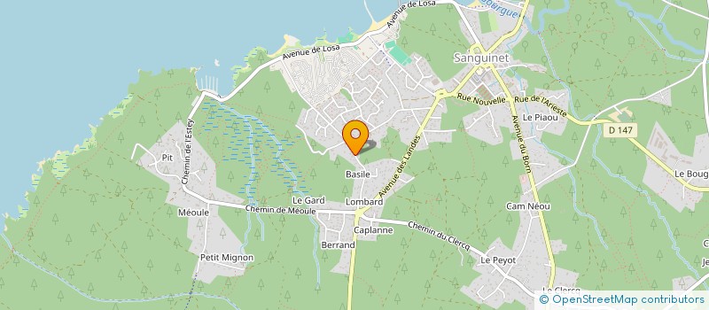 localisation de l'entreprise MONSIEUR JEREMIE HERRAN  SANGUINET