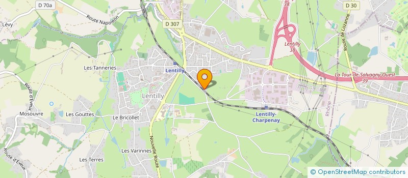 localisation de l'entreprise MONSIEUR JEREMIE JULLIEN  LENTILLY