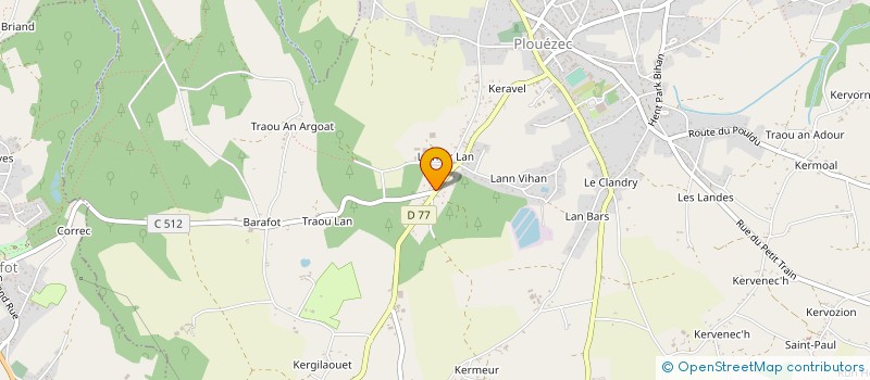 localisation de l'entreprise MONSIEUR JEREMIE L'ANTON  PLOUEZEC