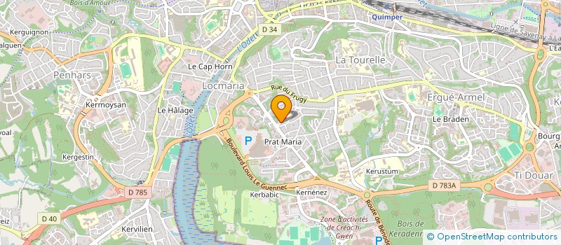 localisation de l'entreprise MONSIEUR JEREMIE LAFON  QUIMPER