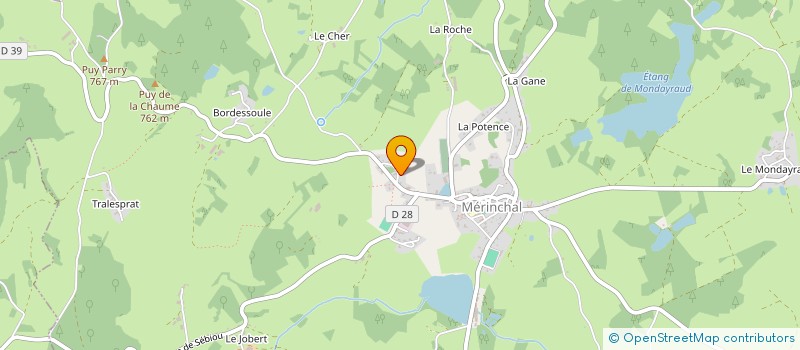 localisation de l'entreprise MONSIEUR JEREMIE LAGORSSE à MERINCHAL