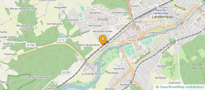 localisation de l'entreprise MONSIEUR JEREMIE LEGRAND  QUIMPER