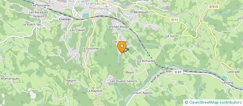 localisation de l'entreprise MONSIEUR JEREMIE OLLIVIER  CRANSAC