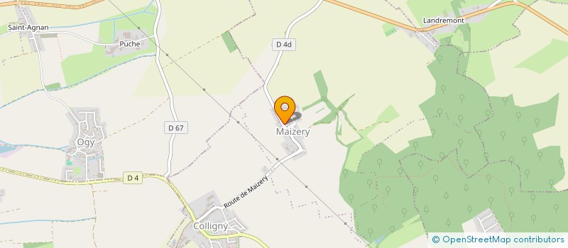 localisation de l'entreprise MONSIEUR JEREMIE PENNERAT  COLLIGNY-MAIZERY