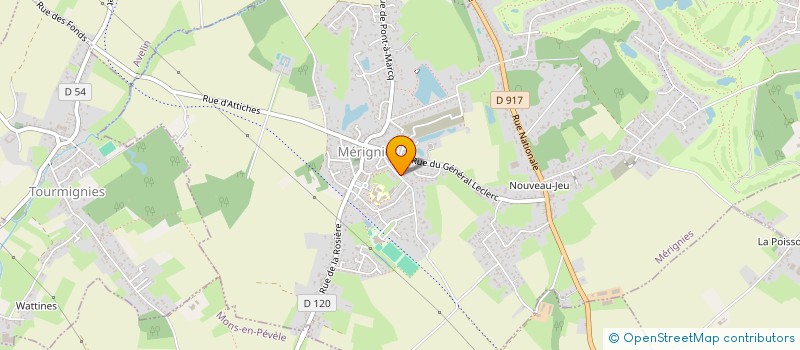 localisation de l'entreprise MONSIEUR JEREMIE PERRODIN  MERIGNIES