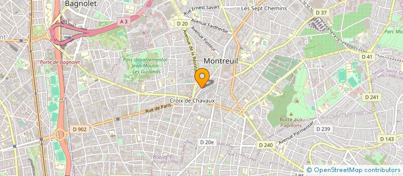 localisation de l'entreprise MONSIEUR JEREMIE SAGARA à MONTREUIL