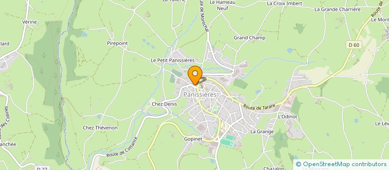 localisation de l'entreprise MONSIEUR JEREMIE SUCHET  PANISSIERES