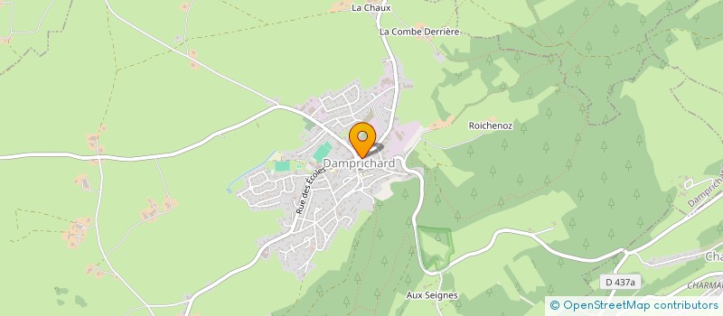 localisation de l'entreprise MONSIEUR JEREMIE VERMOT-DESROCHES  DAMPRICHARD