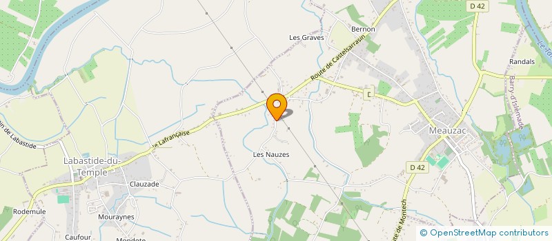 localisation de l'entreprise MONSIEUR JEREMY ALEXIS  MEAUZAC