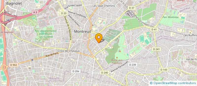 localisation de l'entreprise MONSIEUR JEREMY AUDONNET à MONTREUIL