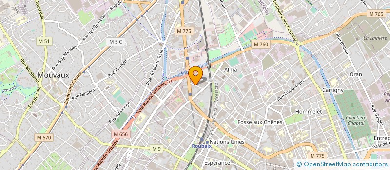 localisation de l'entreprise MONSIEUR JEREMY BAPTISTA  ROUBAIX