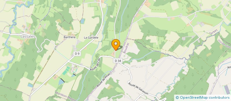 localisation de l'entreprise MONSIEUR JEREMY BATMALE  MONLEON-MAGNOAC