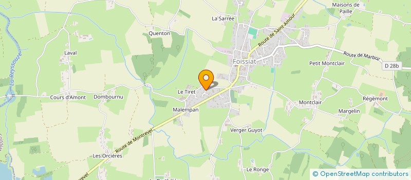 localisation de l'entreprise MONSIEUR JEREMY BAVOUX à FOISSIAT