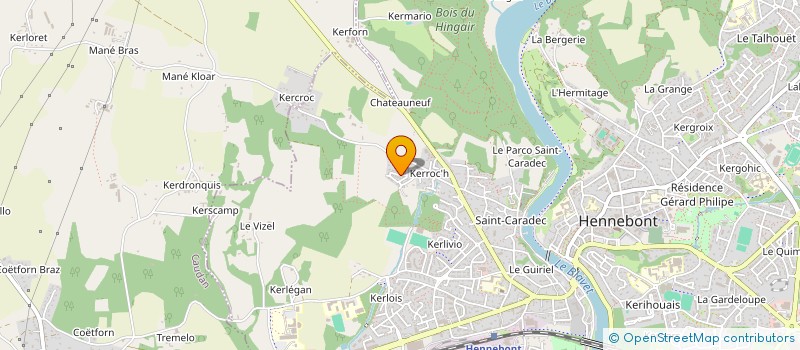 localisation de l'entreprise MONSIEUR JEREMY BEAUBRUN  HENNEBONT