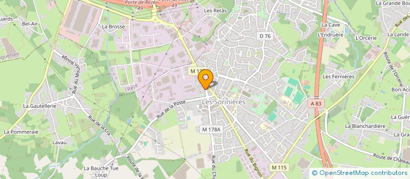 localisation de l'entreprise MONSIEUR JEREMY BELLET  LES SORINIERES