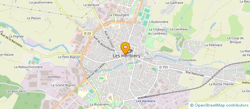 localisation de l'entreprise MONSIEUR JEREMY BODIN à LES HERBIERS