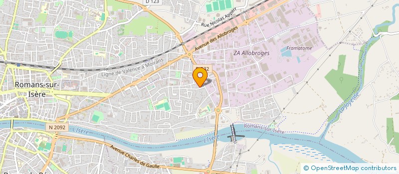 localisation de l'entreprise MONSIEUR JEREMY CARLIN  ROMANS-SUR-ISERE