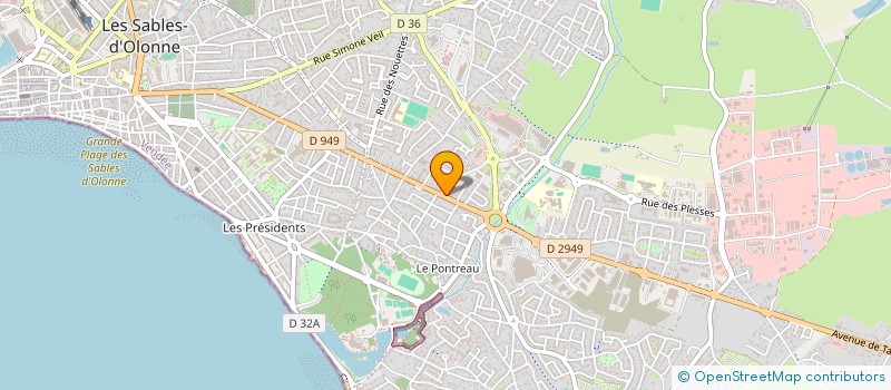 localisation de l'entreprise MONSIEUR JEREMY CHENE  LES SABLES D'OLONNE