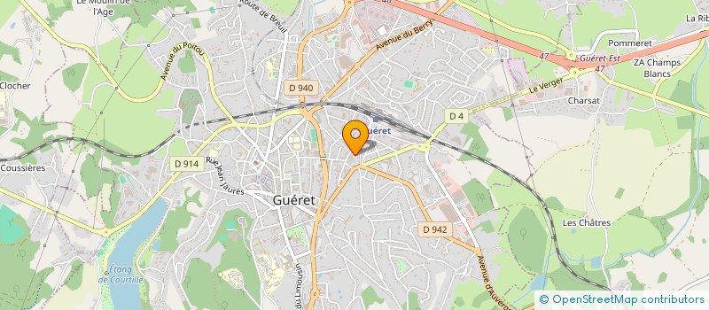 localisation de l'entreprise MONSIEUR JEREMY CONTARIN à GUERET