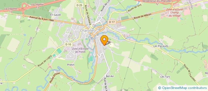 localisation de l'entreprise MONSIEUR JEREMY COUASNON  CHAROLLES