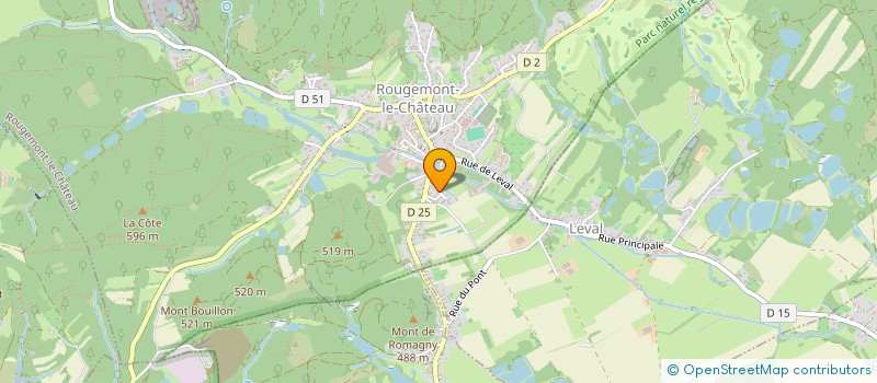localisation de l'entreprise MONSIEUR JEREMY DURAND  ROUGEMONT-LE-CHATEAU