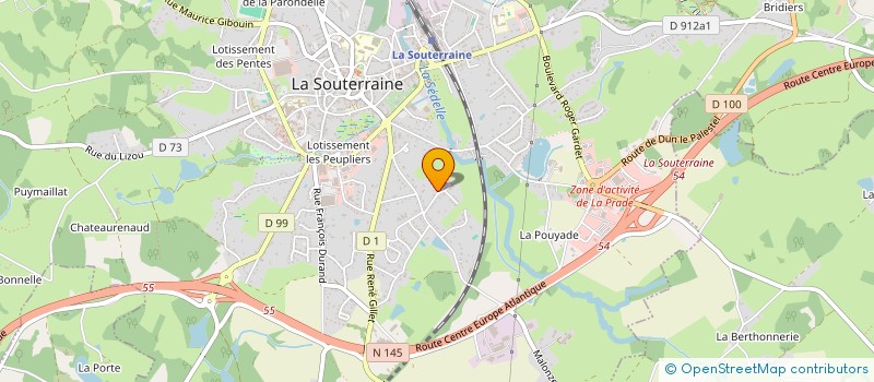 localisation de l'entreprise MONSIEUR JEREMY DUTEIL  LA SOUTERRAINE