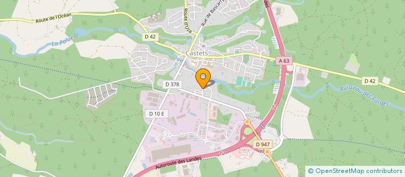 localisation de l'entreprise MONSIEUR JEREMY EVRARD  CASTETS