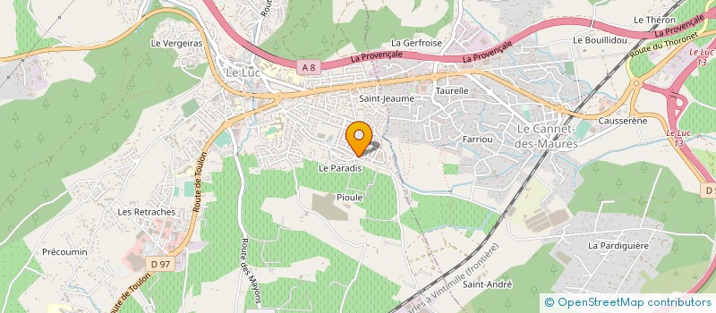 localisation de l'entreprise MONSIEUR JEREMY FENECH  LE LUC