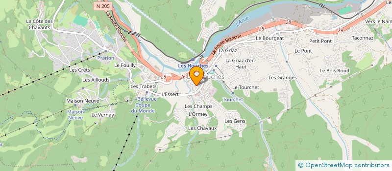 localisation de l'entreprise MONSIEUR JEREMY FOURNIER à LES HOUCHES