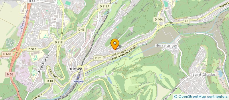 localisation de l'entreprise MONSIEUR JEREMY FRONTEAU  HERSERANGE