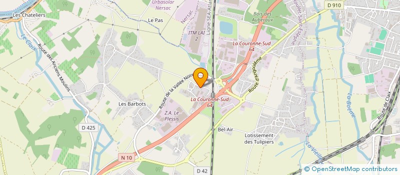 localisation de l'entreprise MONSIEUR JEREMY GAUVIN  ROULLET SAINT ESTEPHE