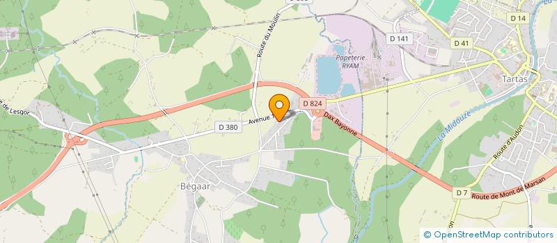 localisation de l'entreprise MONSIEUR JEREMY GLACET  TARTAS